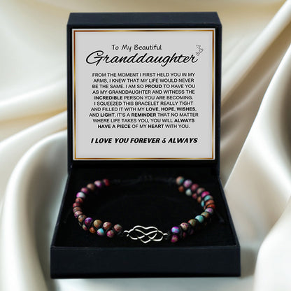 To My Granddaughter - "I Love You Forver" Bracelet Gift Set