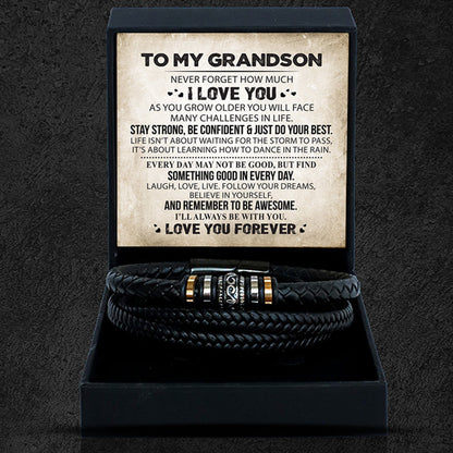 "To My Grandson - I Love You" Bracelet Gift Set